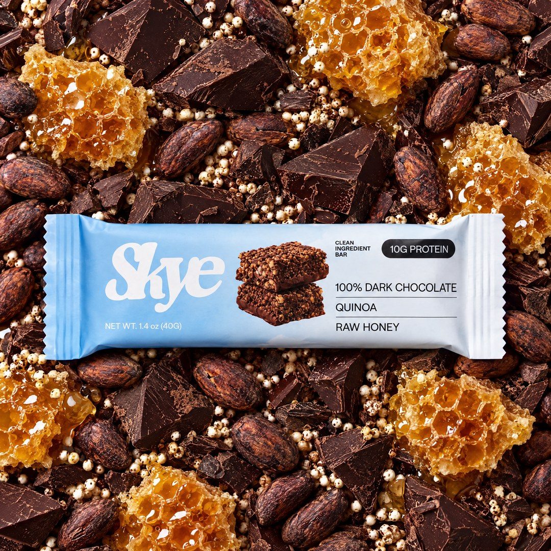 Honey Cacao bar on dark chocolate and honeycomb