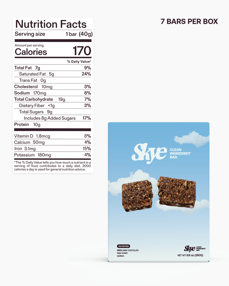 Dark Chocolate Clean Ingredient Bar - Wholesale Case (24 Boxes)