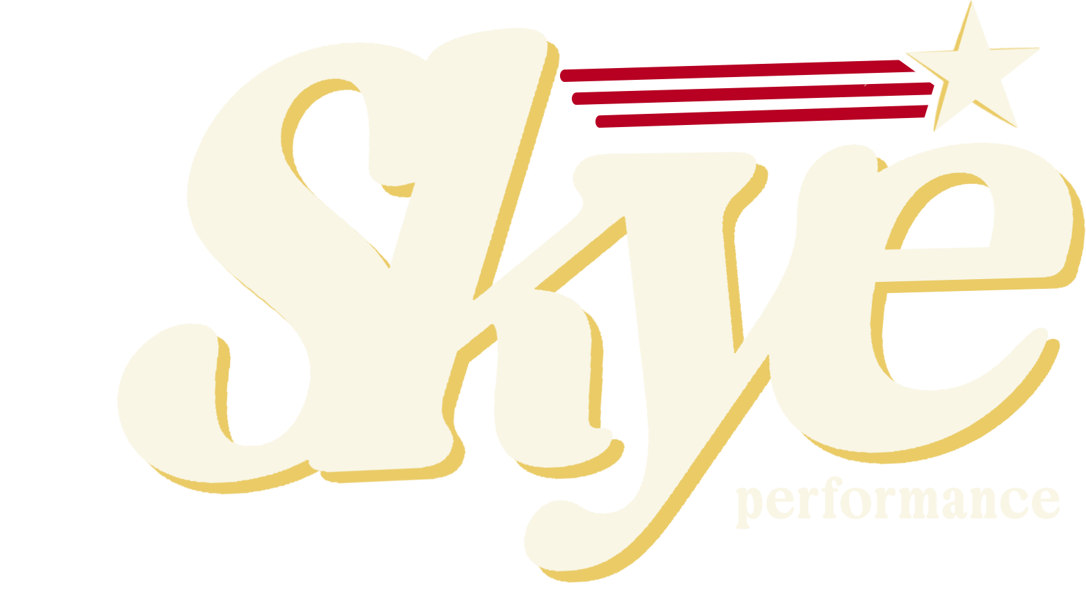 Decorative text with 'Skye' and a star and stripe design on a transparent background