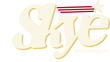 Decorative text with 'Skye' and a star and stripe design on a transparent background