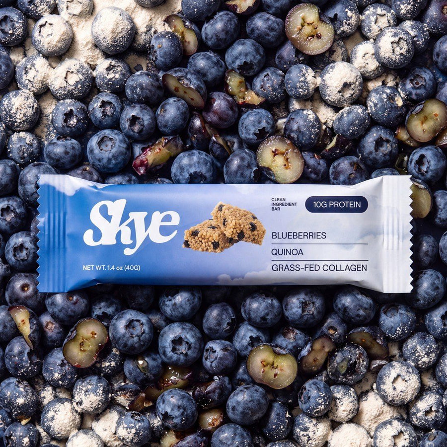 Blueberry Vanilla bar on blueberries