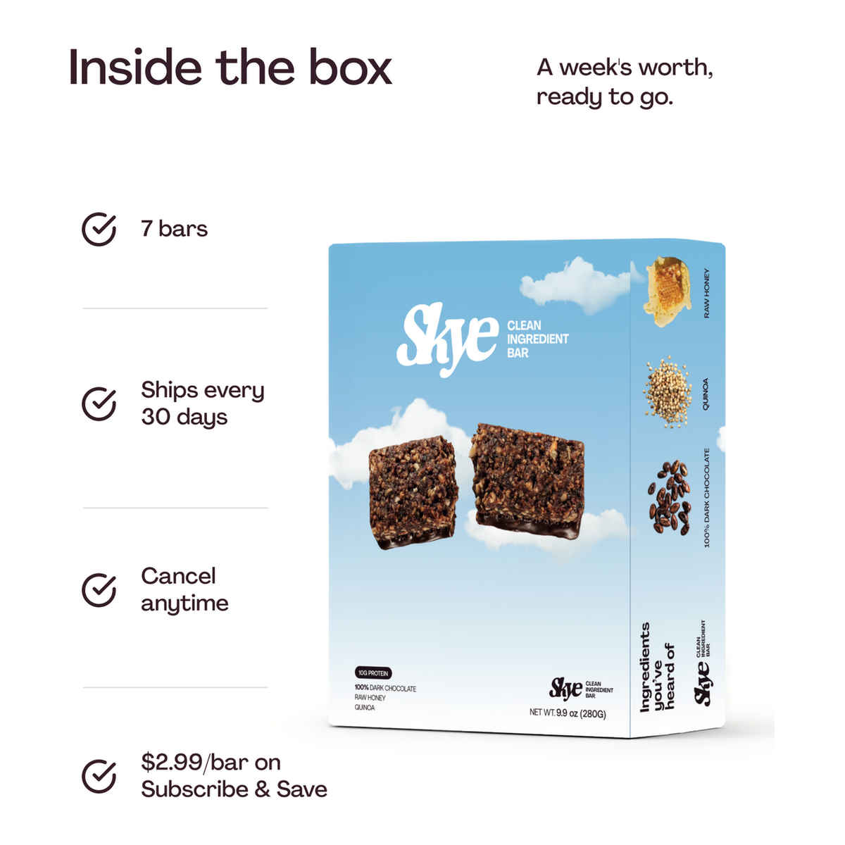 Dark Chocolate Clean Ingredient Bar