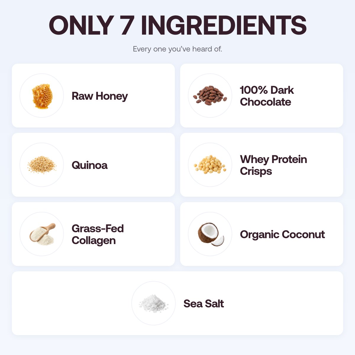 Honey Cacao: only 7 ingredients